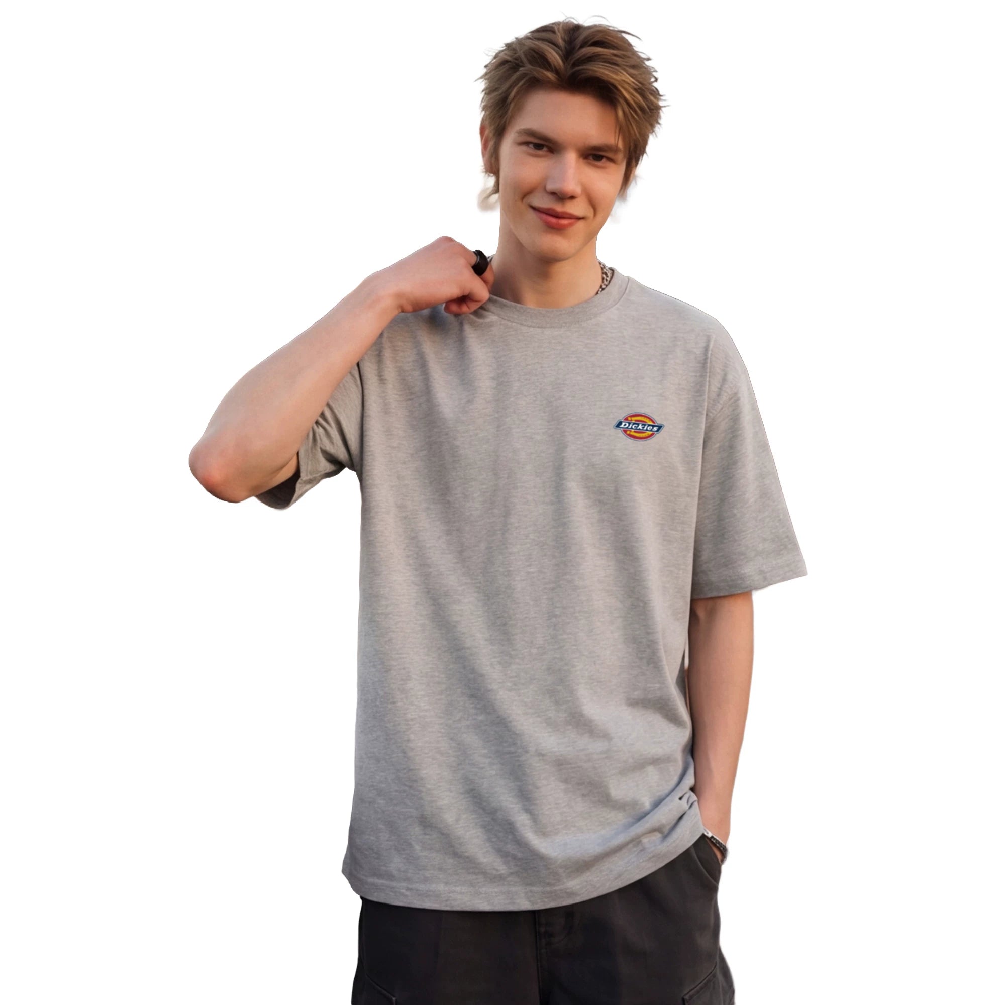 Dickies Emperor Cool Suitable American Heavy duty Short sleeved T-shirt for Men's Summer Pure Cotton Couple Casual Loose Half Sleeve Top M