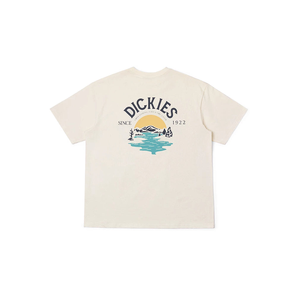 Dickies Cool 26 Spring/Summer Collection Front Chest Small Logo Back Sunrise Pattern Printed Loose Short Sleeve T-shirt J