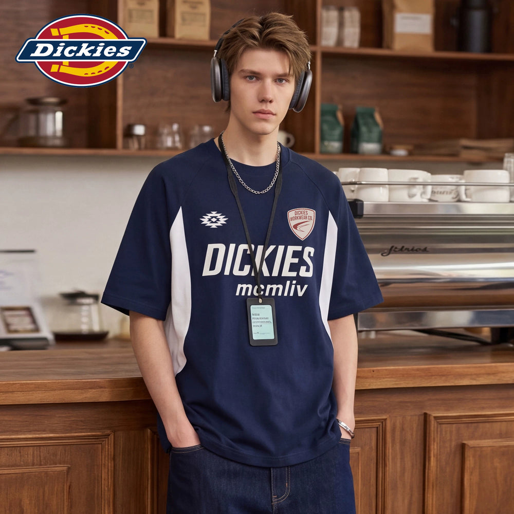 Dickies Di Ku Shi Solona Short sleeved T-shirt Men's Summer Trendy Brand Printed Sports Loose Half Sleeve Top M
