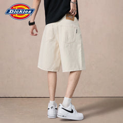 Dickies Cool Summer Casual Denim Shorts Men's Loose Cotton Straight Middle Pants Versatile Five Point Pants M