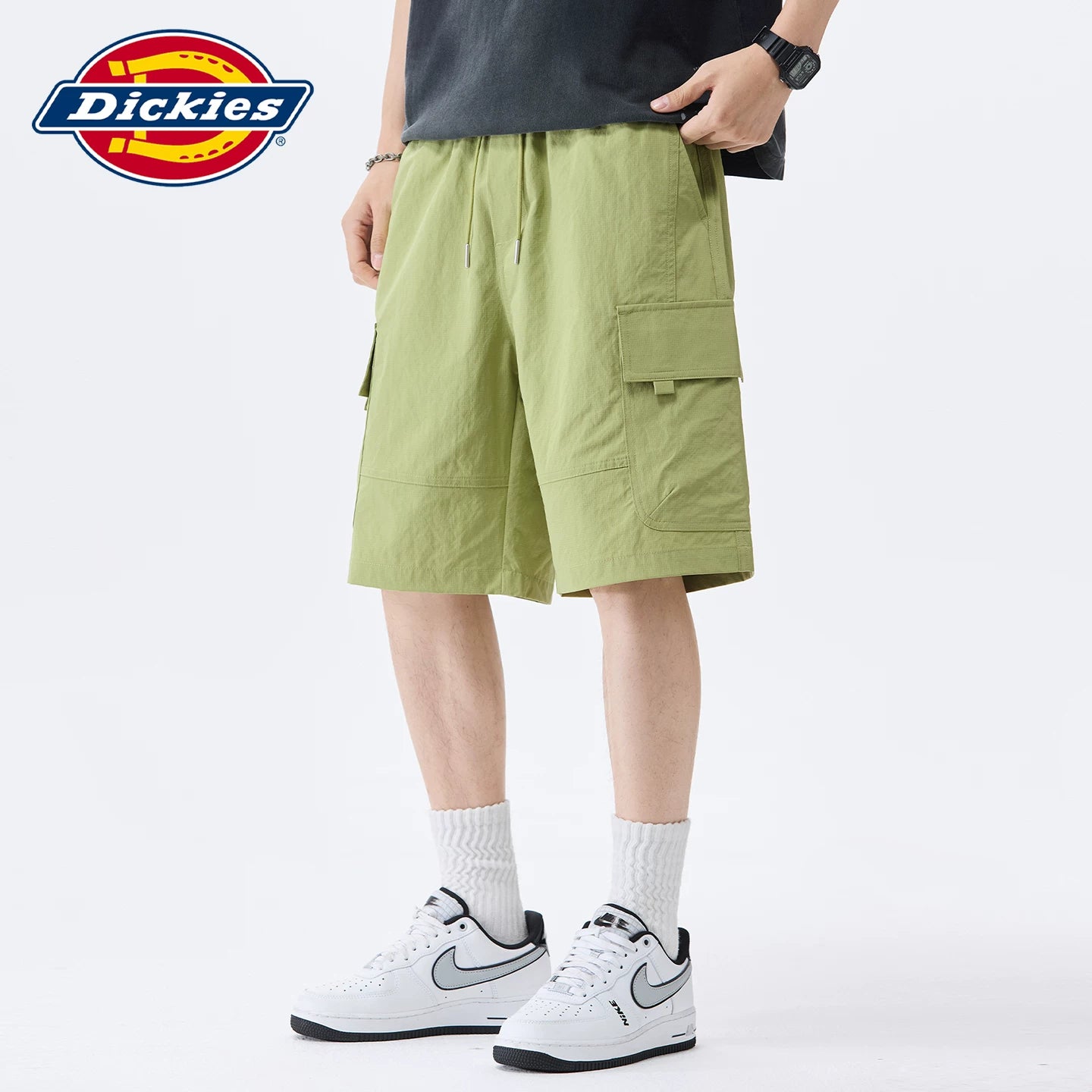 Dickies Emperor Cool Suitable American Summer Casual Multi Pocket Men's Drawstring Thin Loose Straight Leg Shorts Y