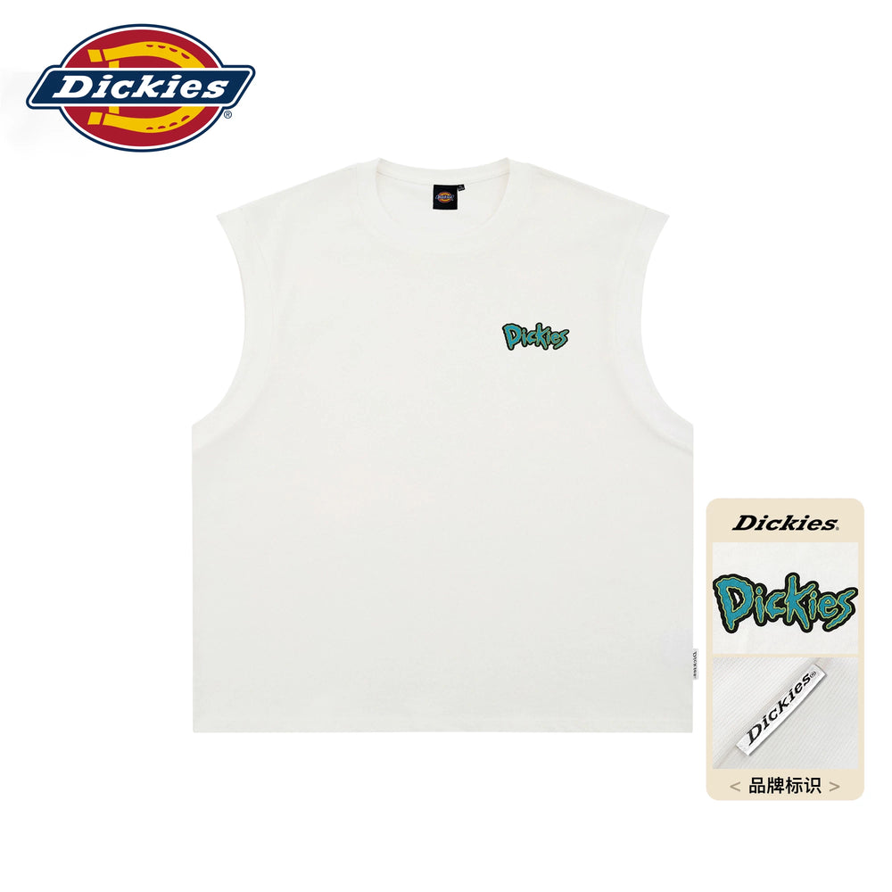 Dickies Cool Suitable Cotton Shoulder Waist Men's Summer Trendy Brand Loose Sports Fitness Sleeveless T-shirt M