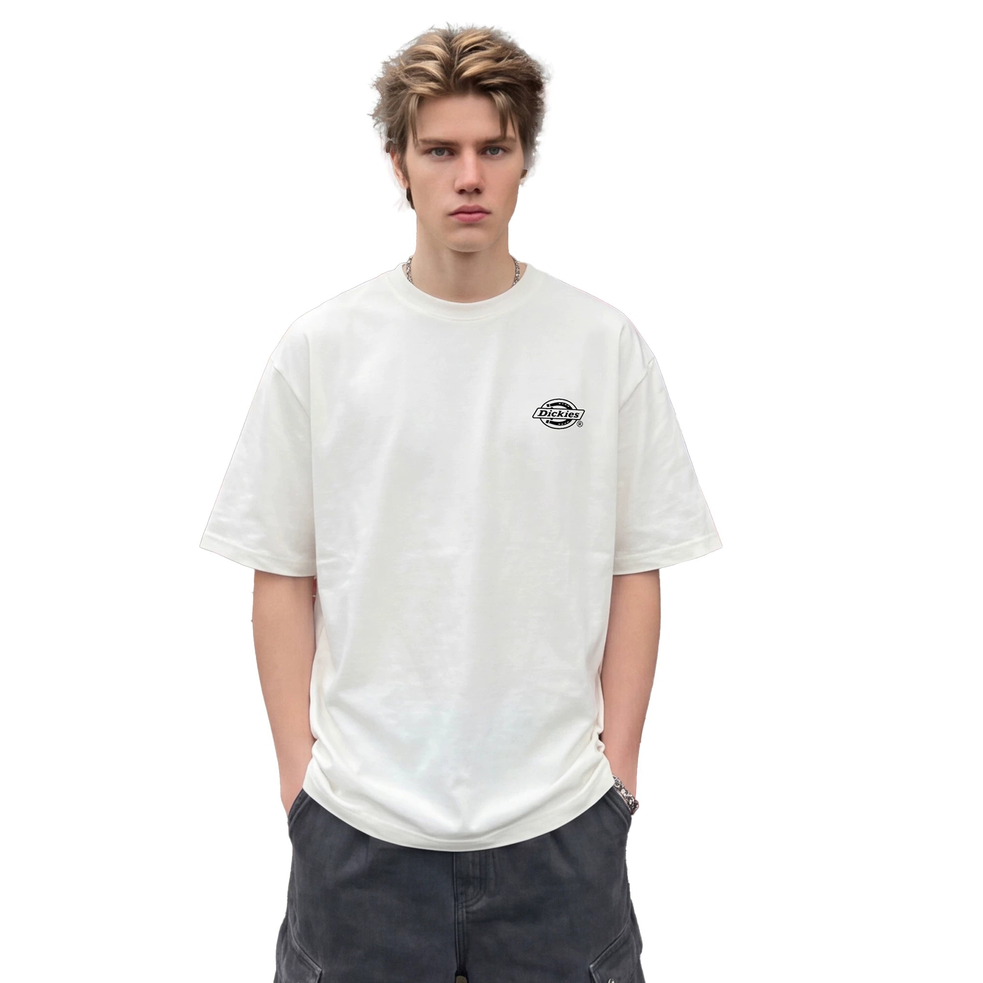 Dickies Emperor Cool Suitable Cotton Heavy duty Short sleeved T-shirt for Men's Summer Round Neck Trendy Brand Loose and Versatile Couple Top M