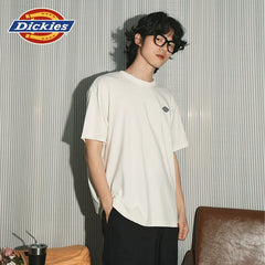 Dickies Cool 26 Spring/Summer Collection Front Chest Small Logo Back Sunrise Pattern Printed Loose Short Sleeve T-shirt J