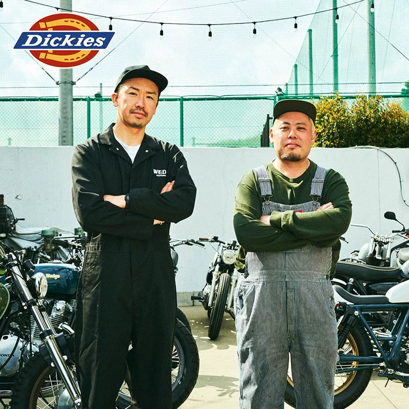 Dickies Emperor Cool Spring and Autumn Classic Striped Strap Pants with Multiple Pockets and One Piece Work Pants for Couples J
