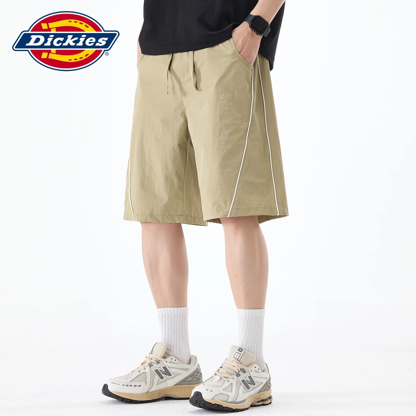 Dickies Emperor Cool Thin Summer New Style Drawstring Design Casual Shorts Men's Loose Straight Pentagram Pants Y