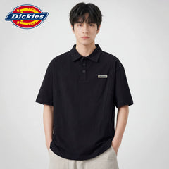 Dickies Cool Summer New Simple Thin Collar Short Sleeve Polo Shirt Men's Breathable Commuter Top Y