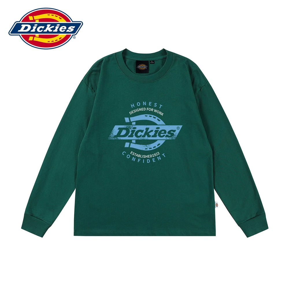 Dickies' new soft long sleeved T-shirt for spring, men's round neck American T-shirt with printed upper garment Y