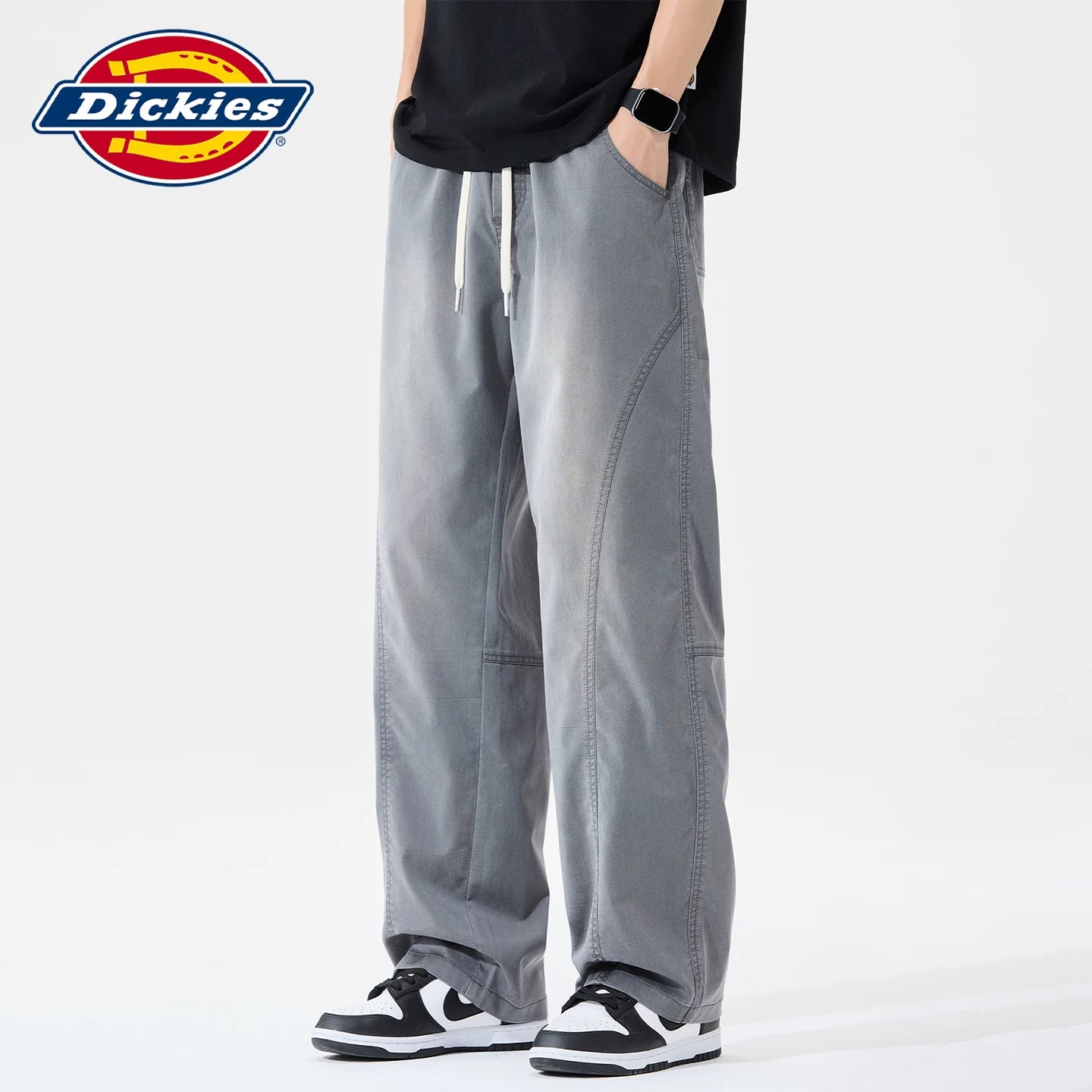 Diesel thin Dickies new style drawstring woven pants for men's summer straight leg casual pants Y