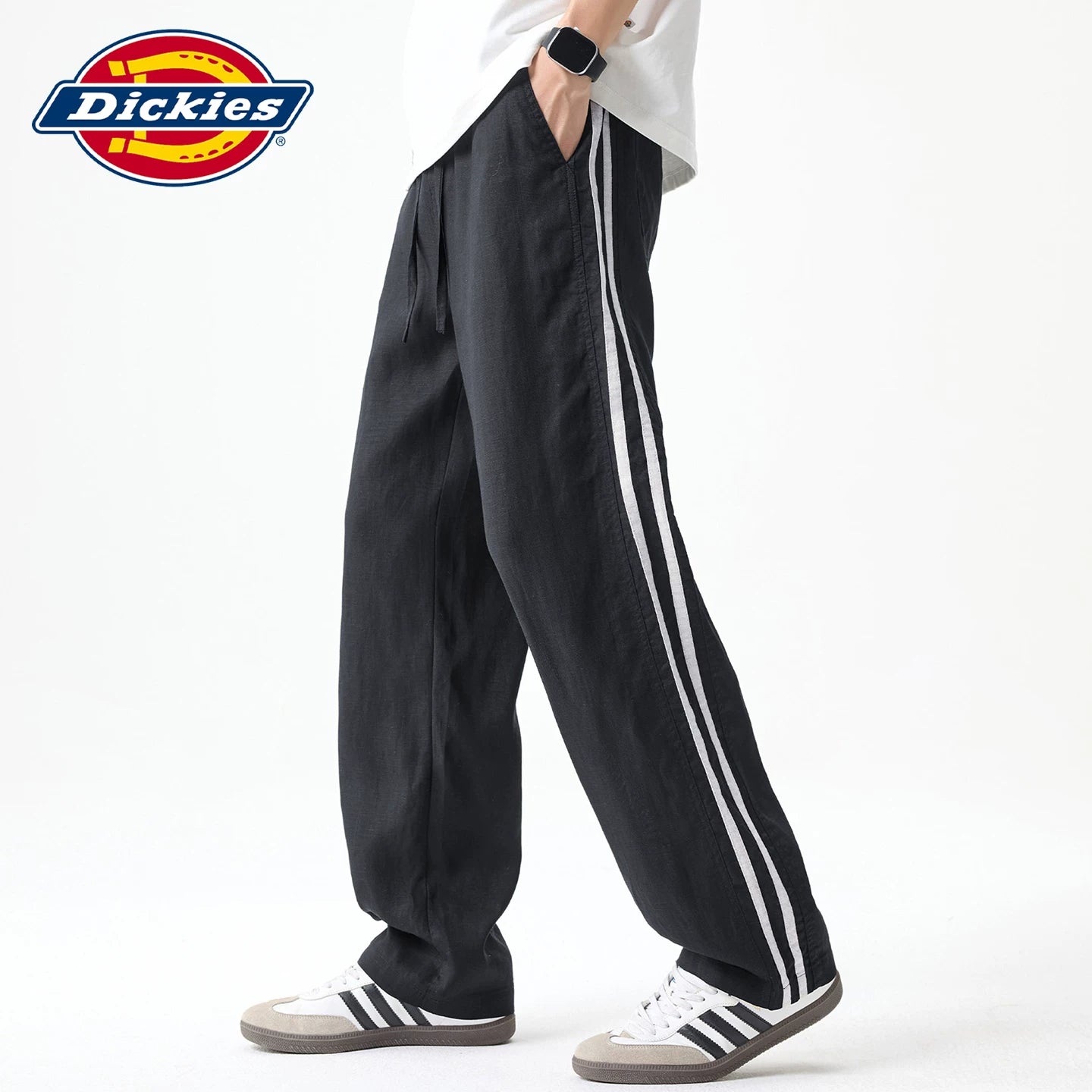 Diesel Dickies thin striped casual pants for men's summer straight linen long pants Y