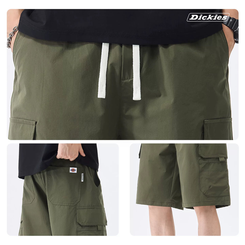 Dickies Cool Multi Pocket workwear casual shorts for men in summer, loose straight leg thin five quarter pants Y