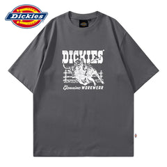 Dickies Cool Summer Soft Round Neck Short Sleeve Men's Thin T-shirt Printed T-shirt Casual Five Step Sleeve Y