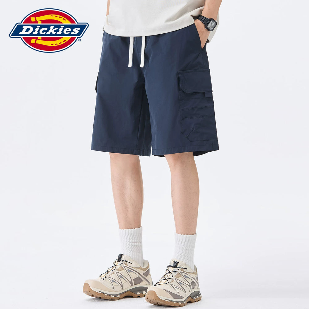 Dickies Cool Multi Pocket workwear casual shorts for men in summer, loose straight leg thin five quarter pants Y