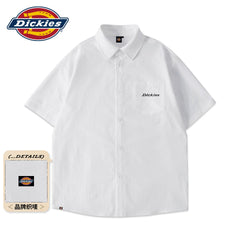 Dickies Ice Silk Short Sleeve Shirt for Boys, 2026 Summer New Style, Cool and Loose, Light Business Men's Wear, Thin A