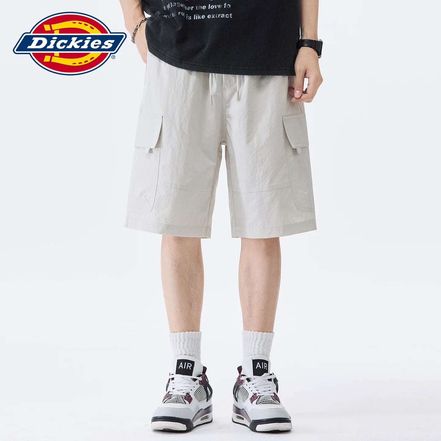 Dickies Emperor Cool Suitable American Summer Casual Multi Pocket Men's Drawstring Thin Loose Straight Leg Shorts Y