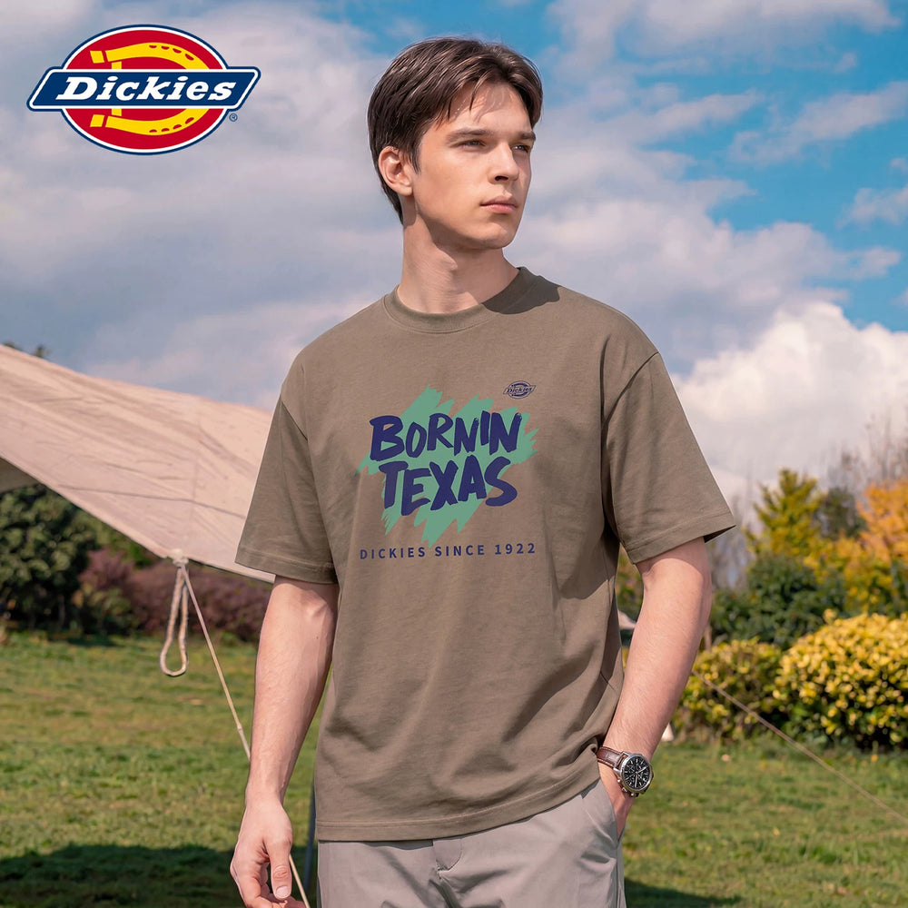 Dickies Cool American New Printed Short Sleeve Summer Men's Soft Thin Half Sleeve T-shirt Loose T-shirt Y