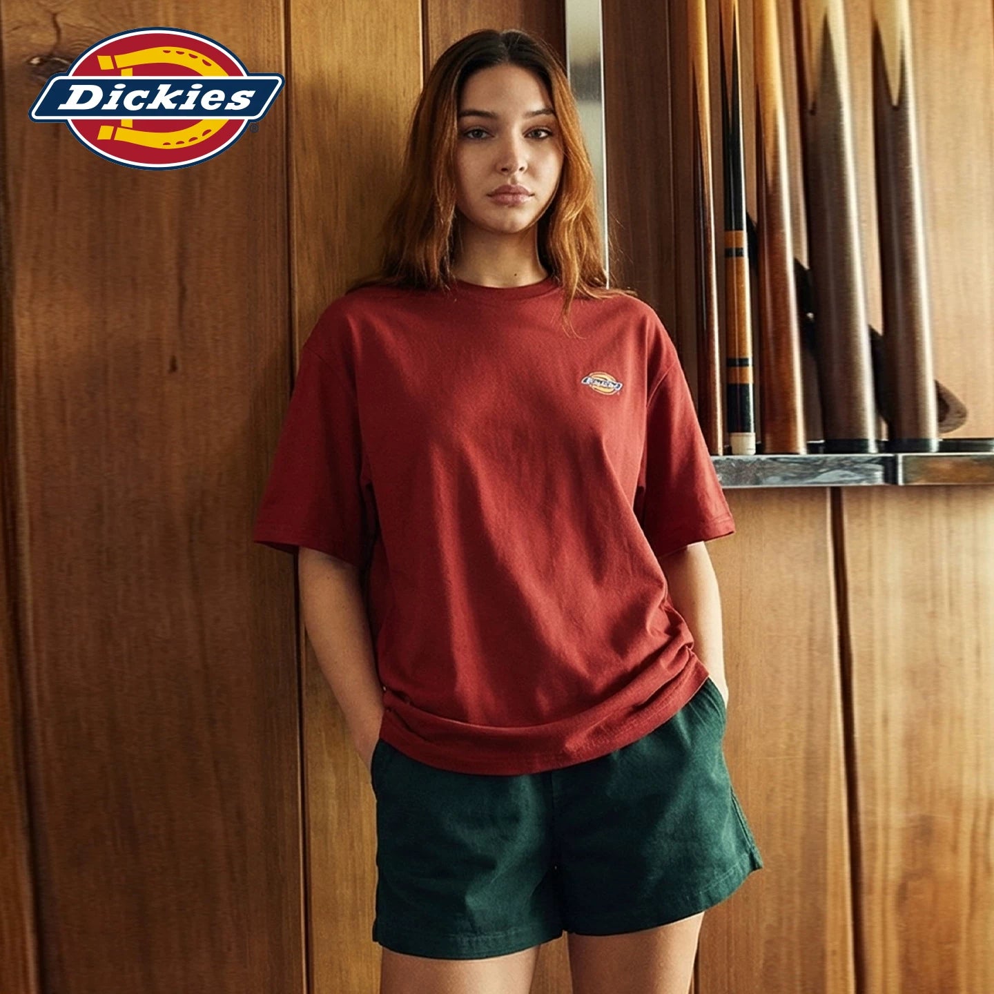 Dickies Emperor Cool Suitable Short Sleeve T-shirt for Women's Summer New Style American Loose Cotton Round Neck Top Trendy Cool Style m