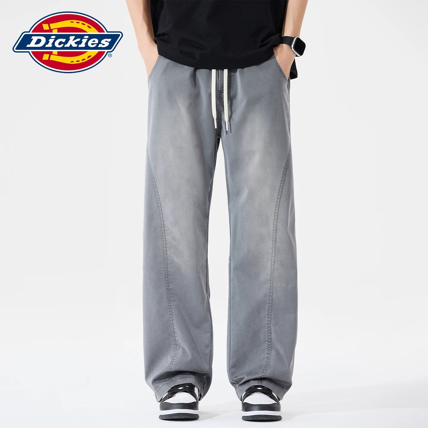 Diesel thin Dickies new style drawstring woven pants for men's summer straight leg casual pants Y