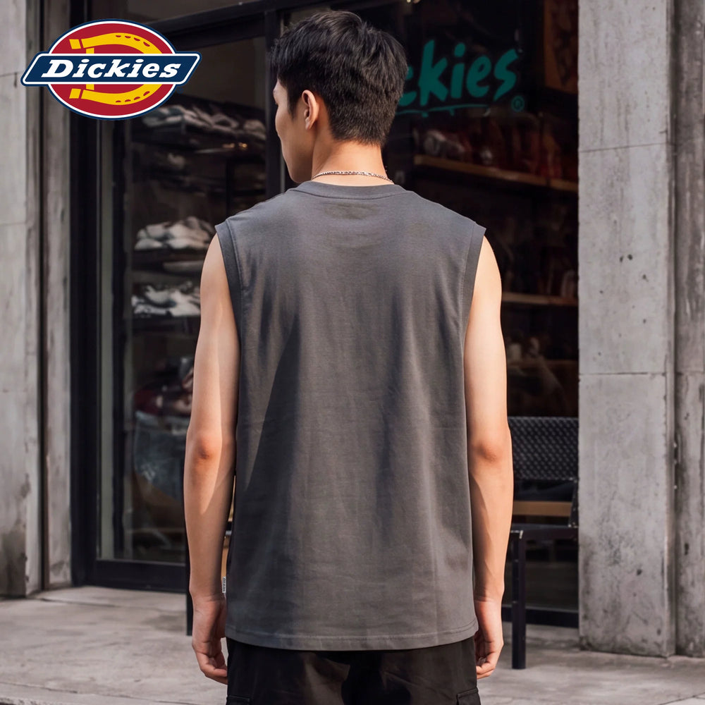 Dickies Cool Suitable Cotton Shoulder Waist Men's Summer Trendy Brand Loose Sports Fitness Sleeveless T-shirt M