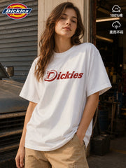 Dickies official short sleeved T-shirt for couples in summer, new American fashion brand pure cotton loose half sleeved top