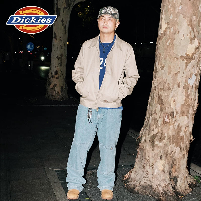 Dickies Emperor Cool 2026 Spring and Autumn Loose Washed Cowboy Double Knee Pants Retro Blue Bull Loose Work Pants J
