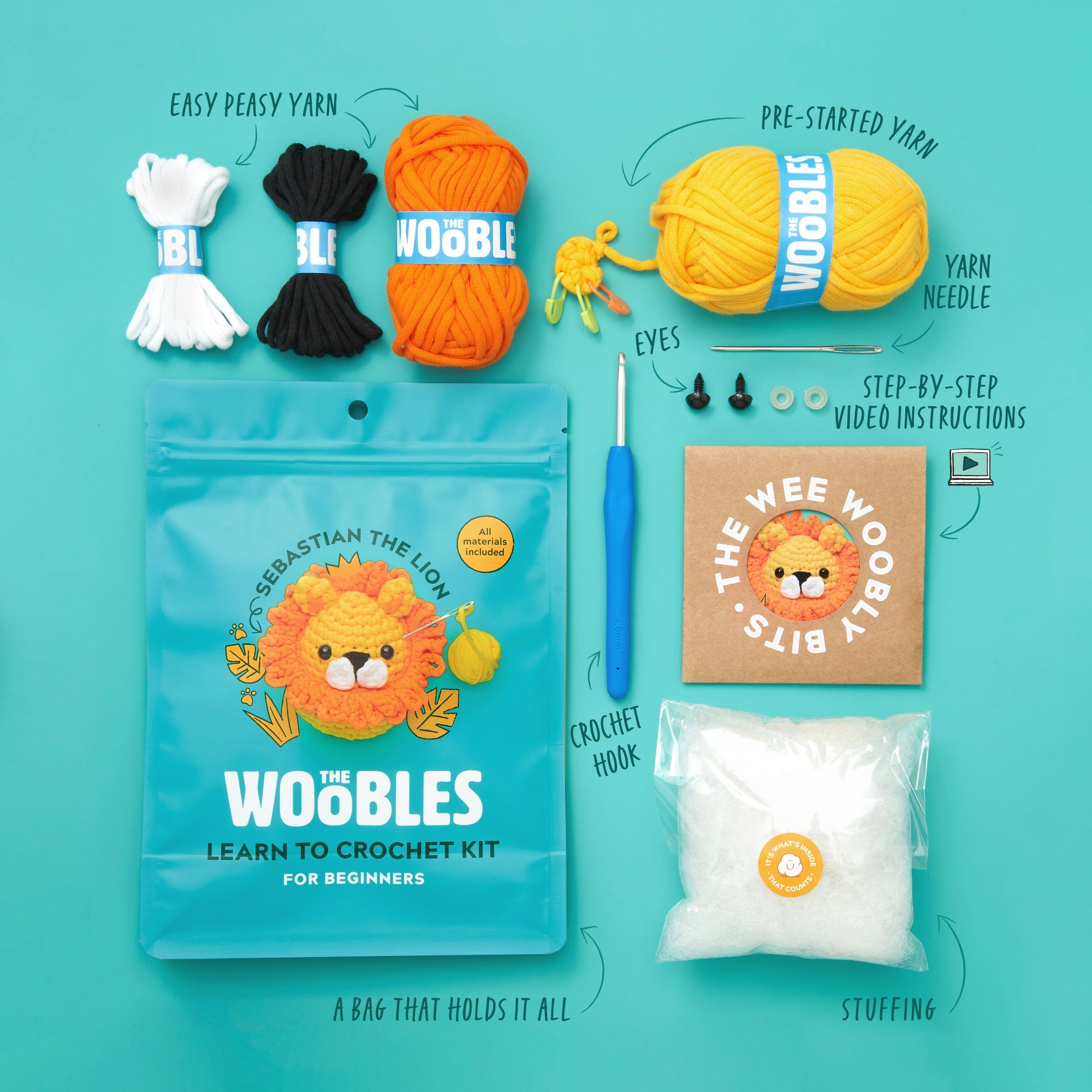 Sebastian the Lion Crochet Kit